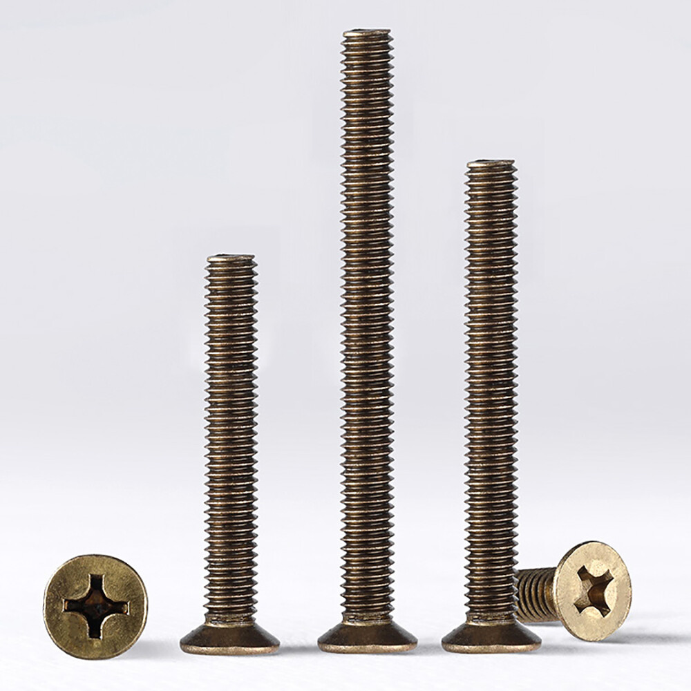 Solid Brass Phillips Countersunk Screws Bolts M2 M2.5 M3 M4 Pozi Flat Head Bolt