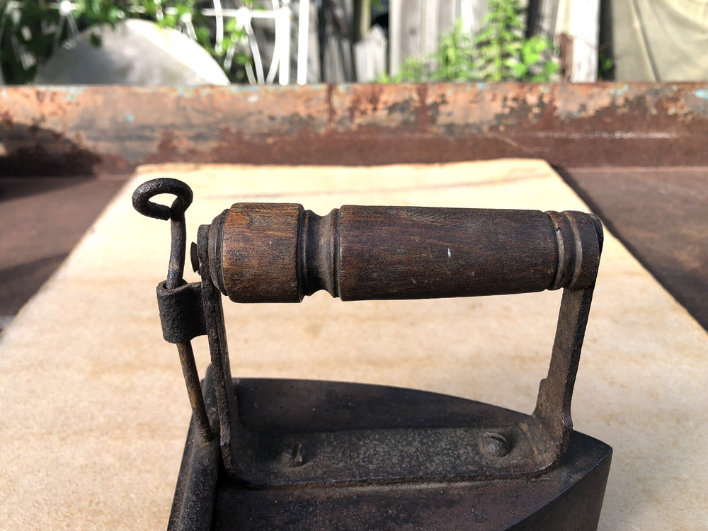 Rare Antique FLAT/SAD IRON with Insert