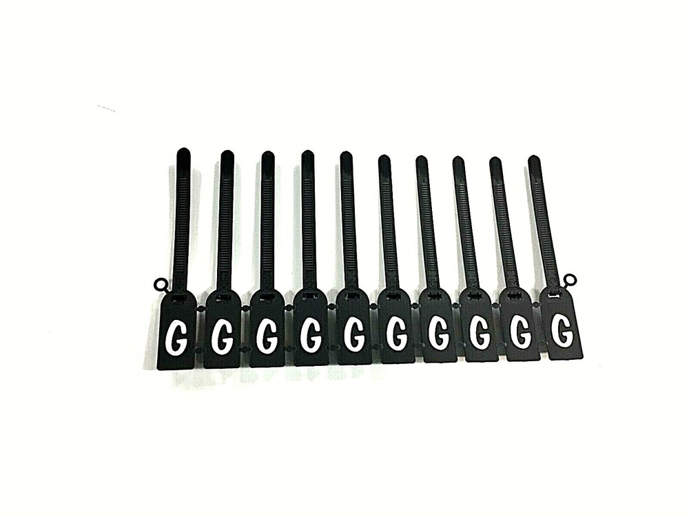 980N-G, Black Security Tags, (Pack of 20)