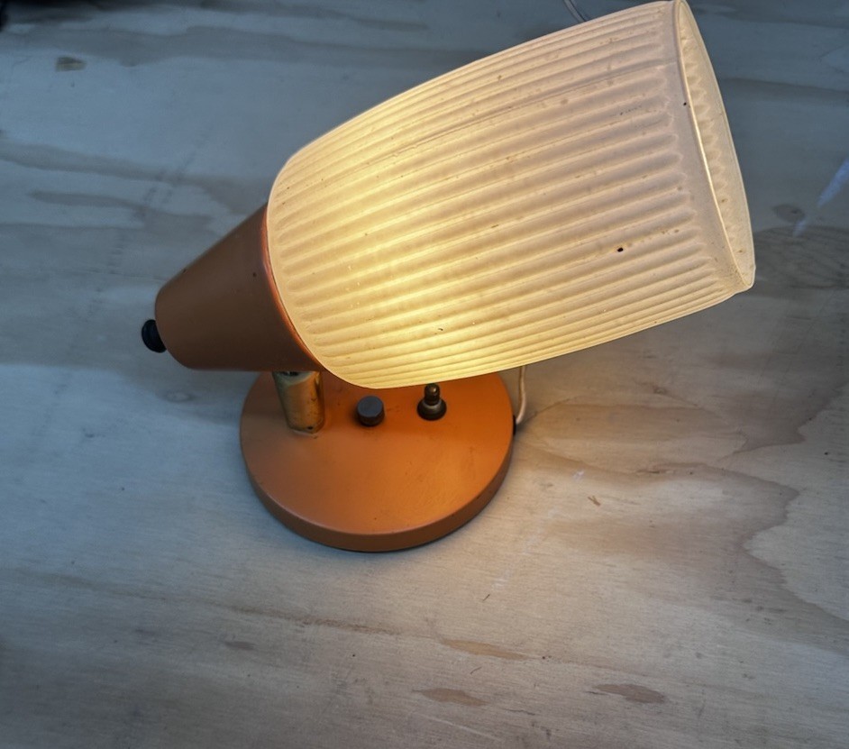 Vintage 70’s Orange Deco Wall Light