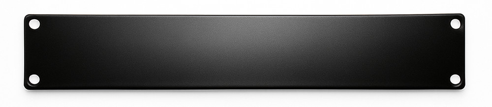 1U Solid Rack Panel – Black Chrome – 19” Steel Cover
