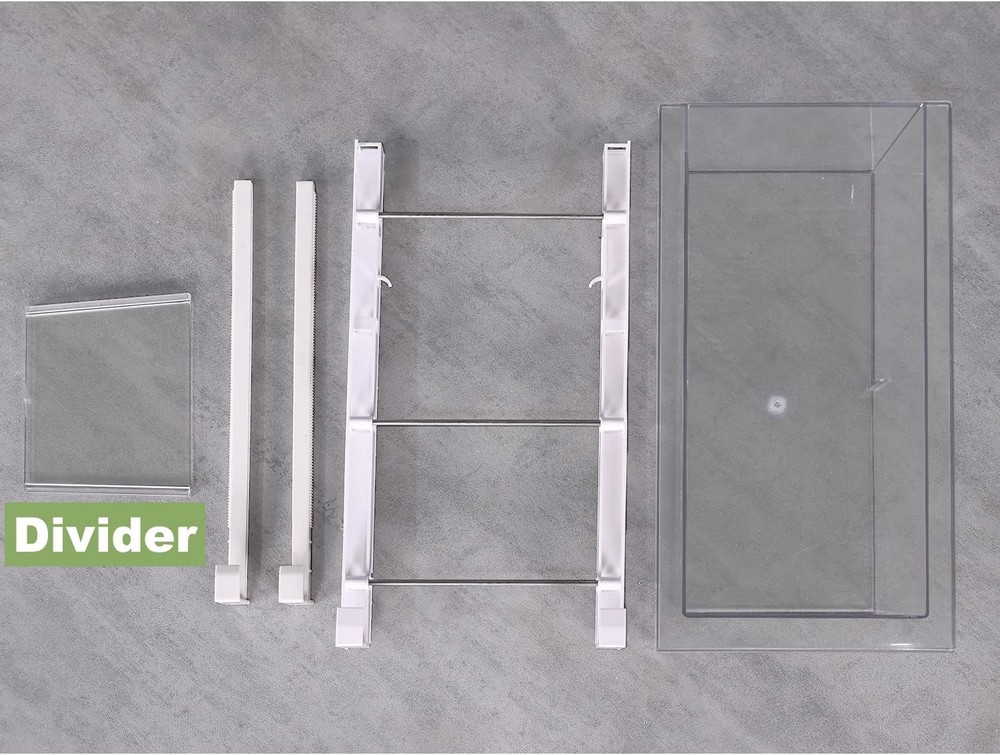 2 Pack Extra-Large Deli Drawer Organizer for Refrigerator Pull Out - Fridge