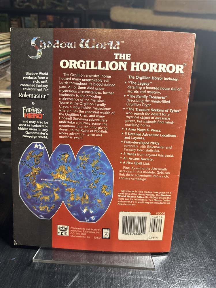 ICE Shadow World Orgillion Horror VG+