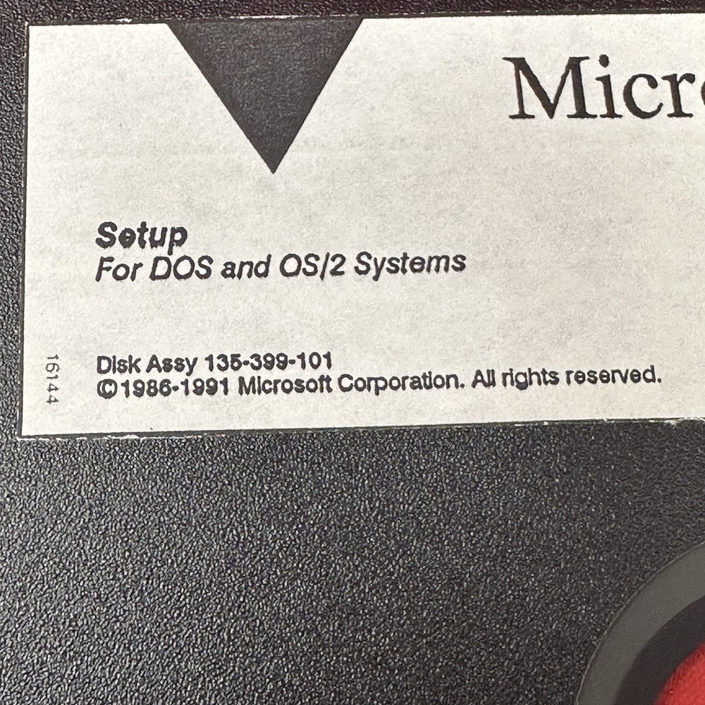Microsoft Mouse for DOS & OS2 Systems 5.25" Disk 135-399-101 Vintage
