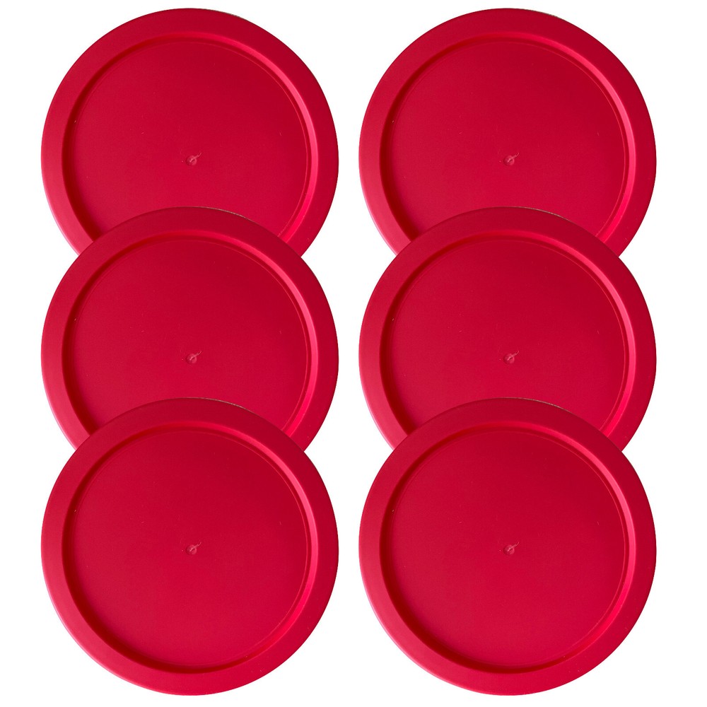 6 Replacement Lids for Pyrex 4-CUP Storage Cover 6" Container 7201-PC RED