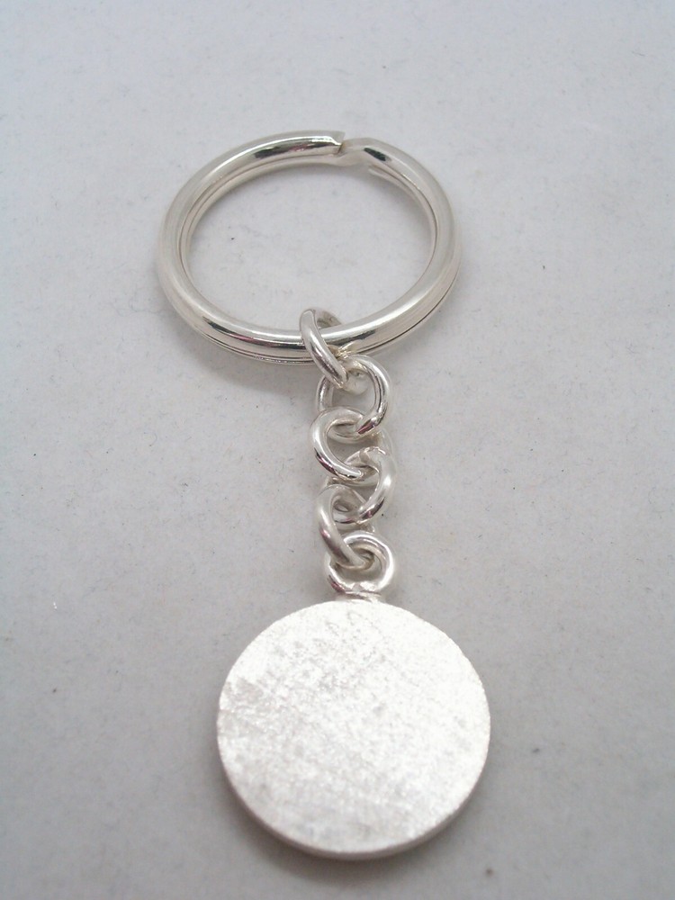 Keychain with letter - A - 925 Silver - initial - alphabet - breeze -