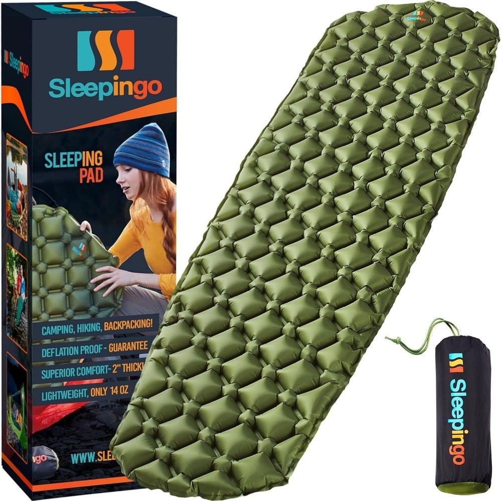 Inflatable Camping Sleeping Pad - Lightweight, Waterproof, and Easily Packable