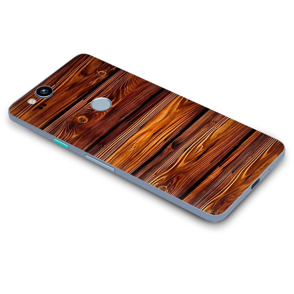 Google Pixel 2 Skins Decal Wrap Red Deep Mahogany Wood Pattern