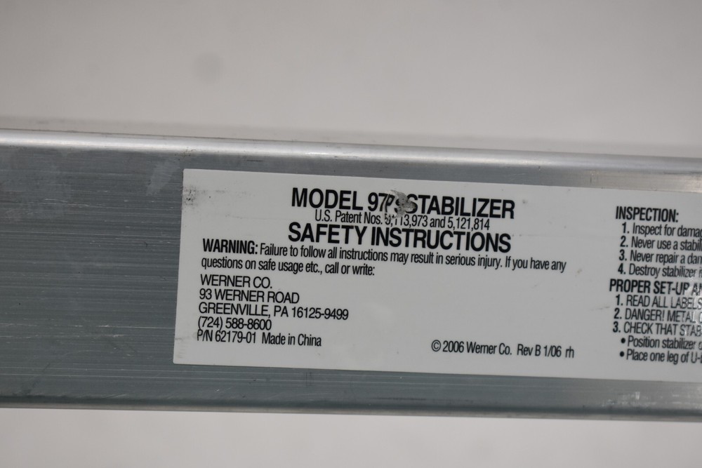 Werner 97P Adjustable Standoff Stabilizer Replacement Part Stainless Steel