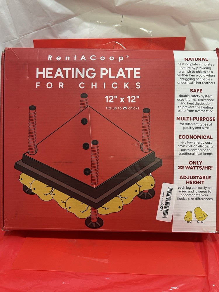 12X12 Chick Brooder Heating Plate & Anti-Roosting Cone set