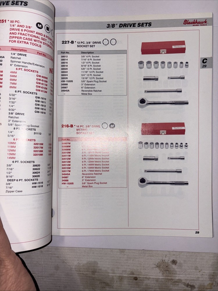 Blackhawk Hand Tools Catalog 1988 Master Sets, Tool Boxes, Sockets, Wrenches