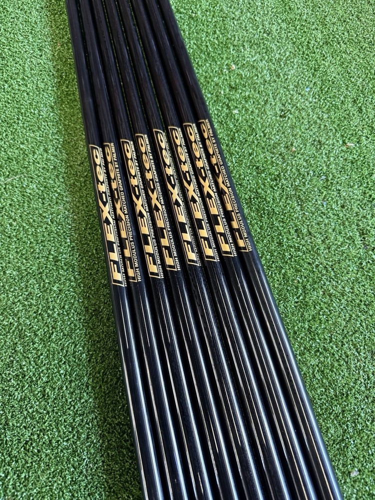 8 x Flex-Tec Graphite Black Golf Iron Shafts Stiff Flex .370 New