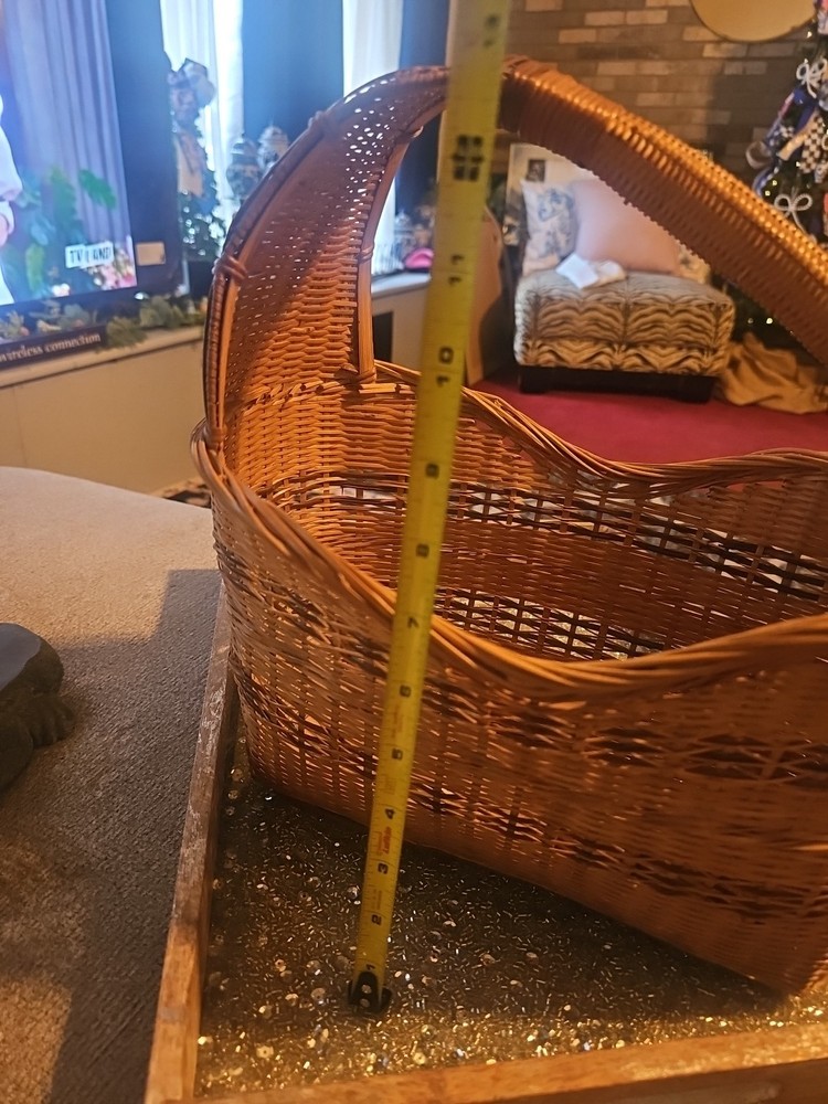 Vintage Duck Handled Basket Cottage Core