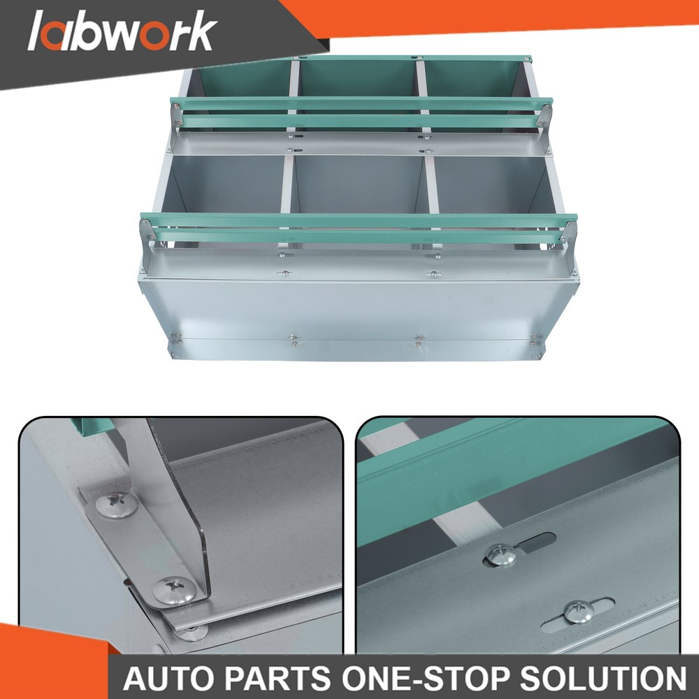 Labwork 6-Compartment Metal Poultry Nesting Box Wall Mount Easy Egg Collection