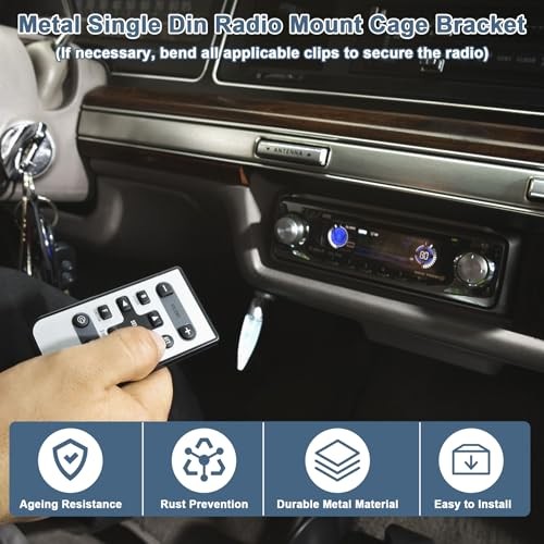 Universal Single Din Stereo Radio Replacement Fitting Cage Kit