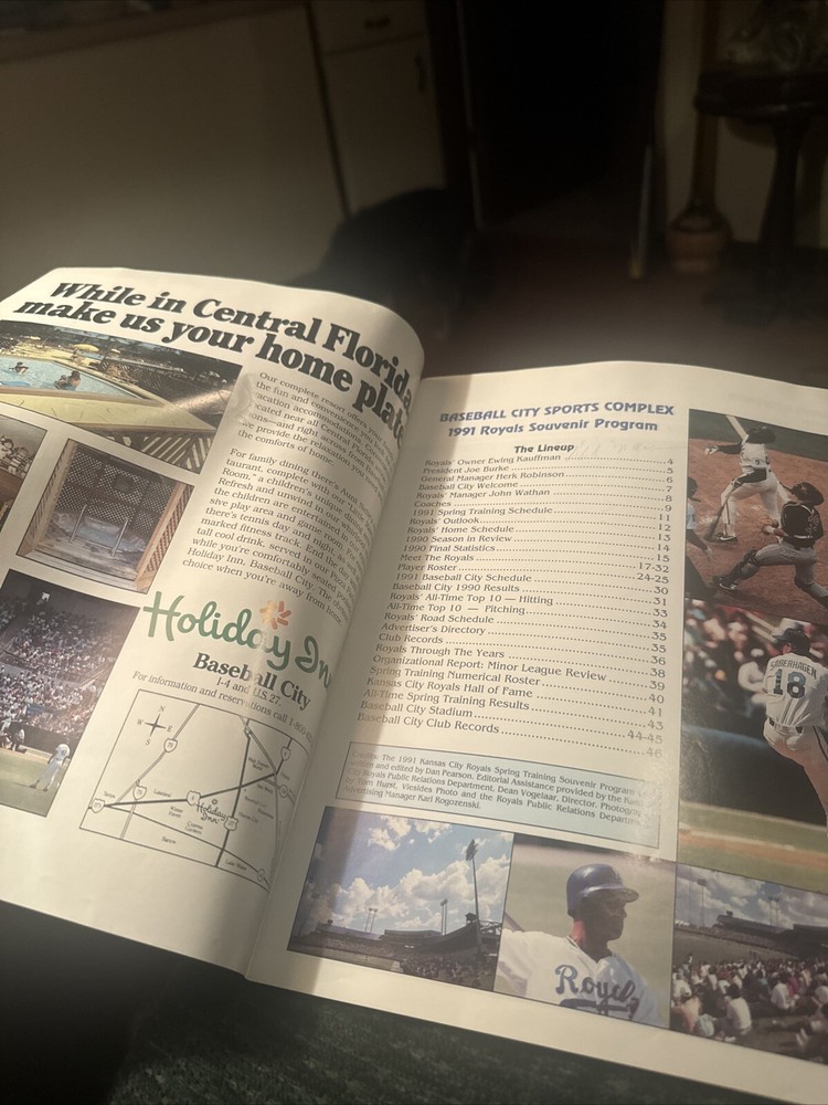 Autographed 1991 Spring Training Souvenir Program Kansas City Royals