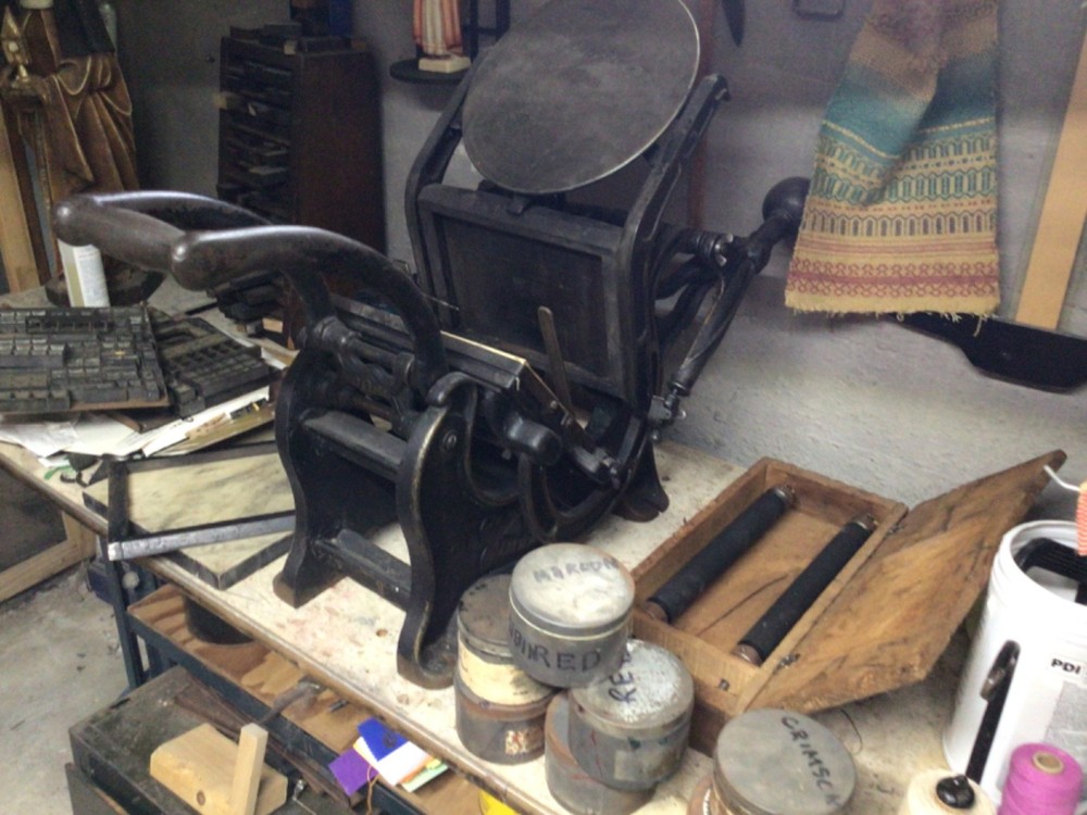 letterpress press 6x9 chase Daughaday improved model 2 printing press
