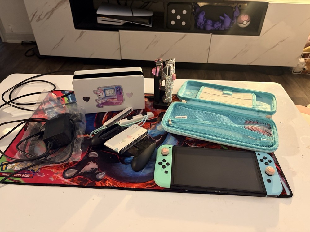 Nintendo Switch OLED Console Bundle with Dock, Joy-Cons, Carrying Case