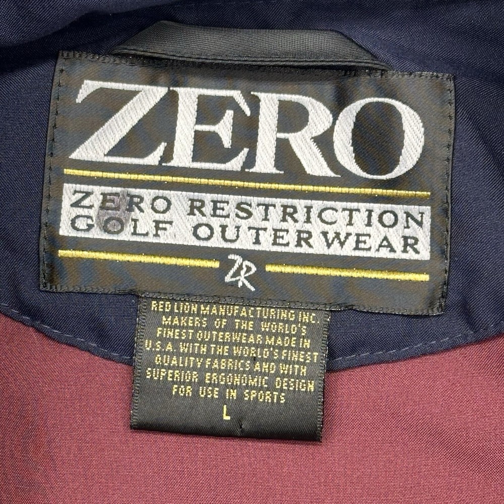 Zero Restriction Golf Outerwear Mens Size Large Red L/S G01W012 1/4 Zip Pullover