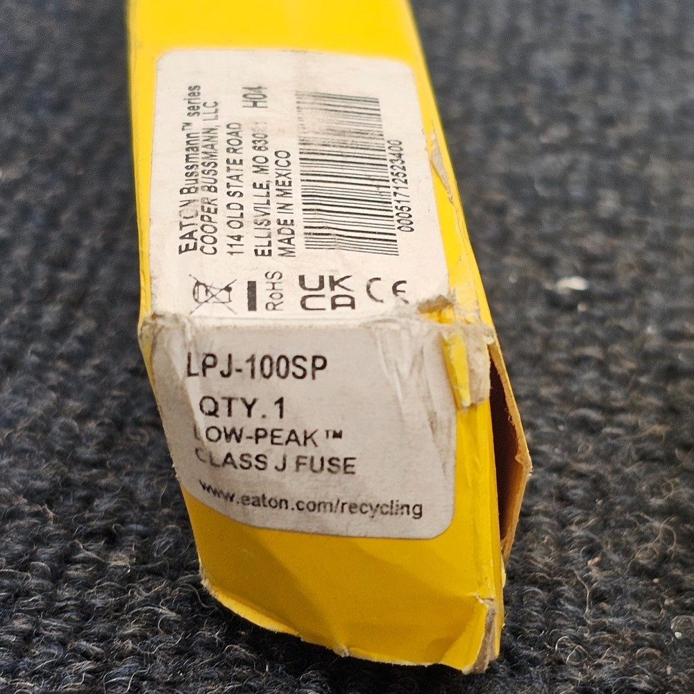 Cooper Bussmann LPJ-100SP: Dual Element Time-Delay Current Limiting Class J Fuse