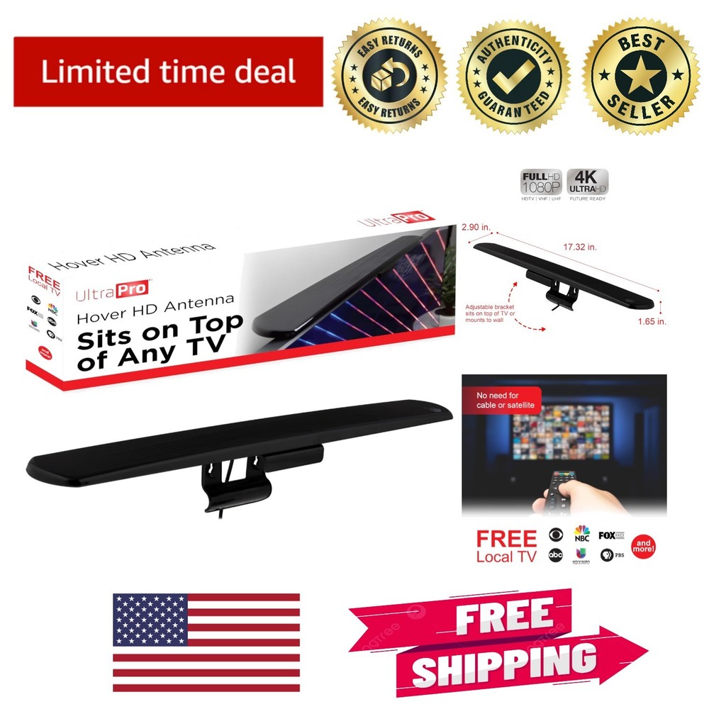 NextGen Hover Indoor TV Antenna - 60 Channels, Simple Installation, Long Range