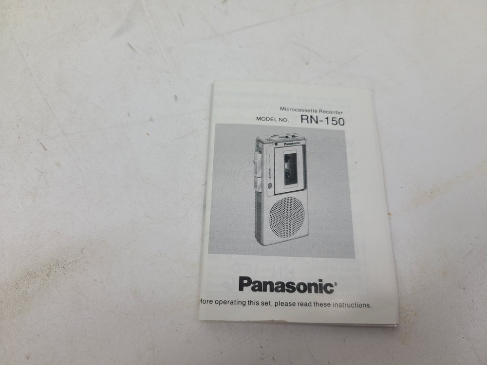 Vintage Panasonic Recorder Model No. RN-150 Microcassette Silver (TESTED)
