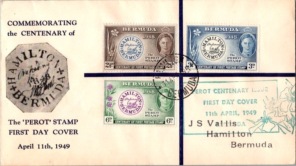 Bermuda Scott 135-137 Rubberstamp Address.