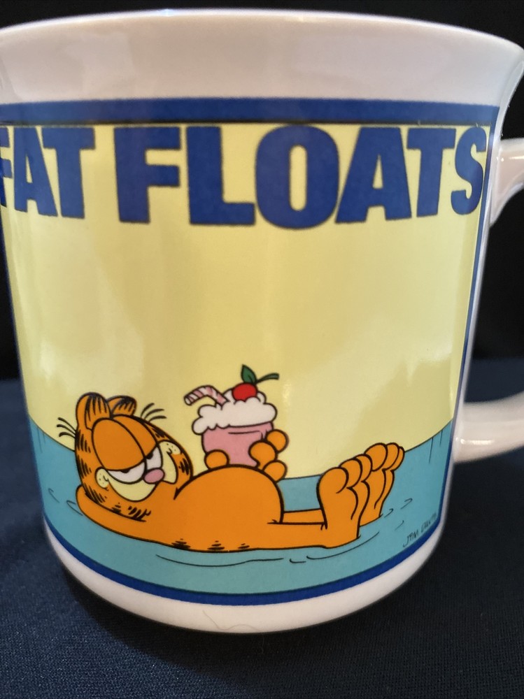 vintage garfield mug/cup fat floats