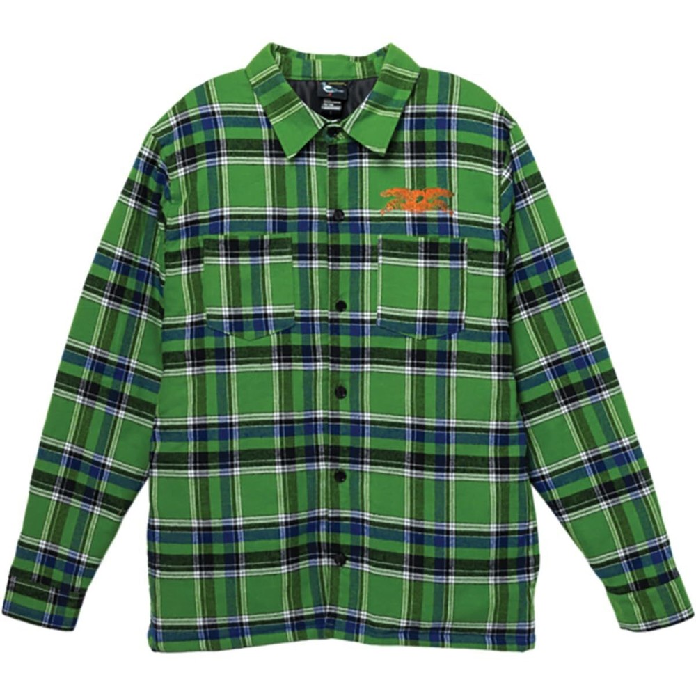 Anti Hero Skateboards Basic Eagle Green/Blue Flannel Jacket - Medium