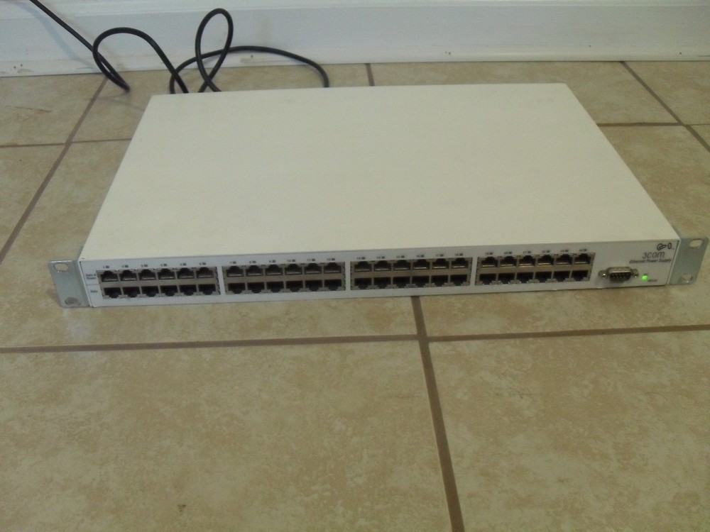 3Com 3CNJPSE24 Ethernet Power Supply Network Switch 24Port powers up great!