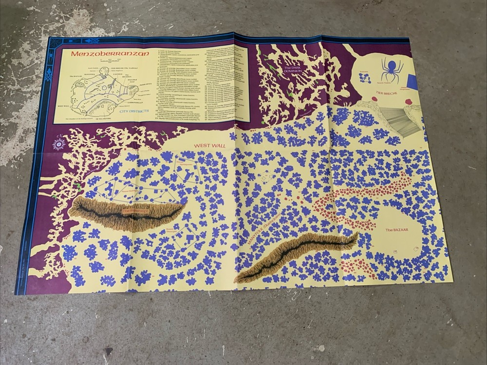 Dungeons & Dragons Menzoberranzan Map Forgotten Realms Setting