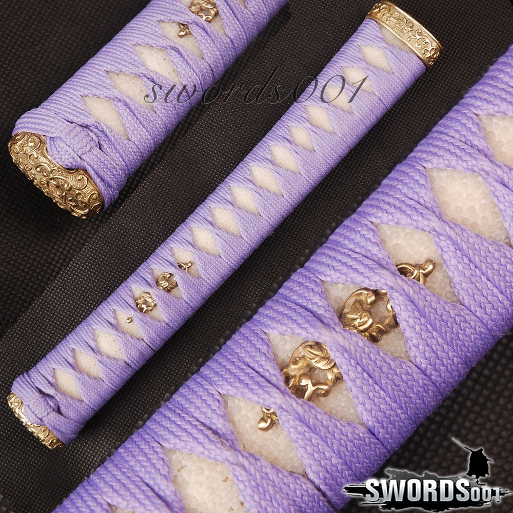 Brass Morning Glory Real Rayskin Tsuka Handle For Japanese Samurai Katana Sword