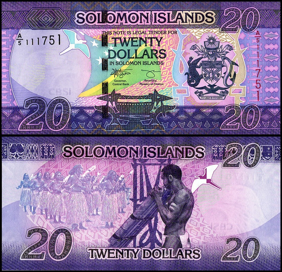 Solomon Islands 20 Dollars, 2017 ND, P-34a.2, UNC