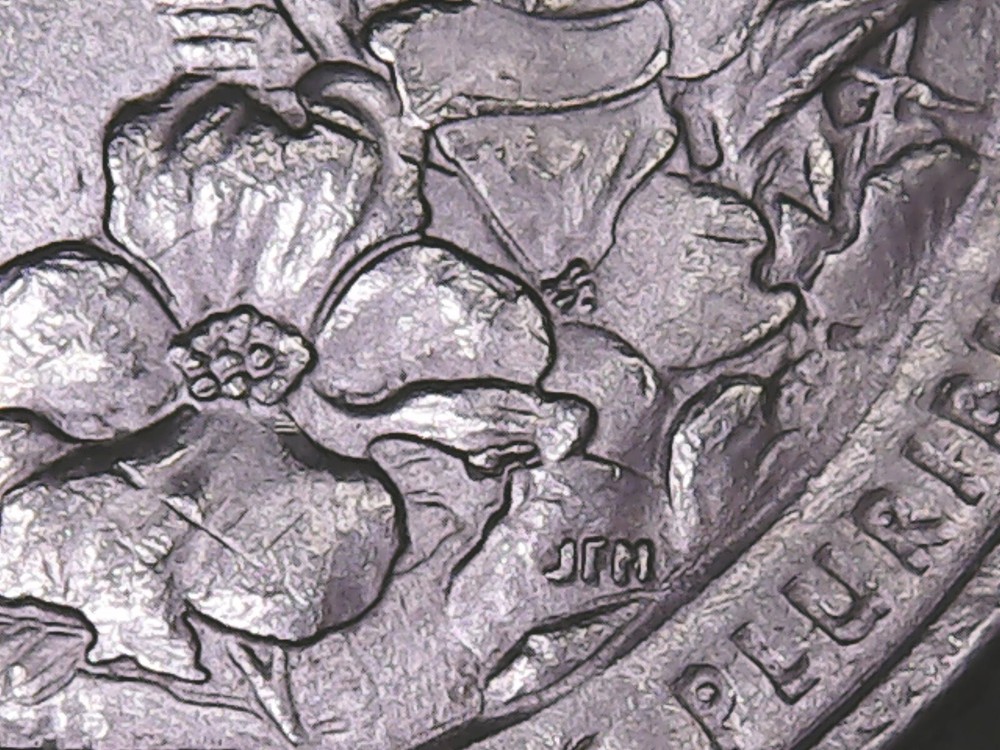 2015 P Blue Ridge Parkway ATB Quarter with Die Chips Mint Error.