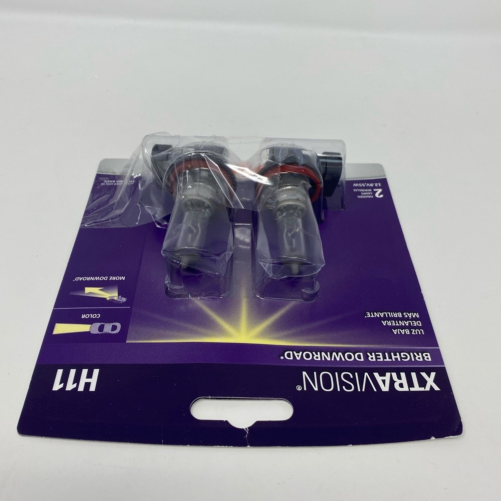SYLVANIA H11 XtraVision Halogen Headlight Bulbs 2-Pack - Clear, H11
