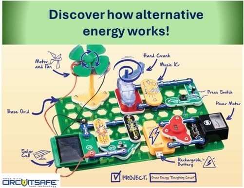Snap Circuits Green Energy Electronics Exploration STEM KIDS Science Learn Gift