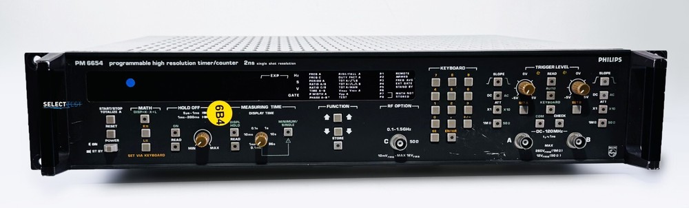 PHILIPS PM6654 PROGRAMMABLE FREQUENCY COUNTER W/OPTs (REF.: 873N)