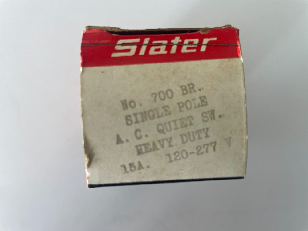 #700 Slater Single Pole A.C. Quiet Switch Heavy Duty