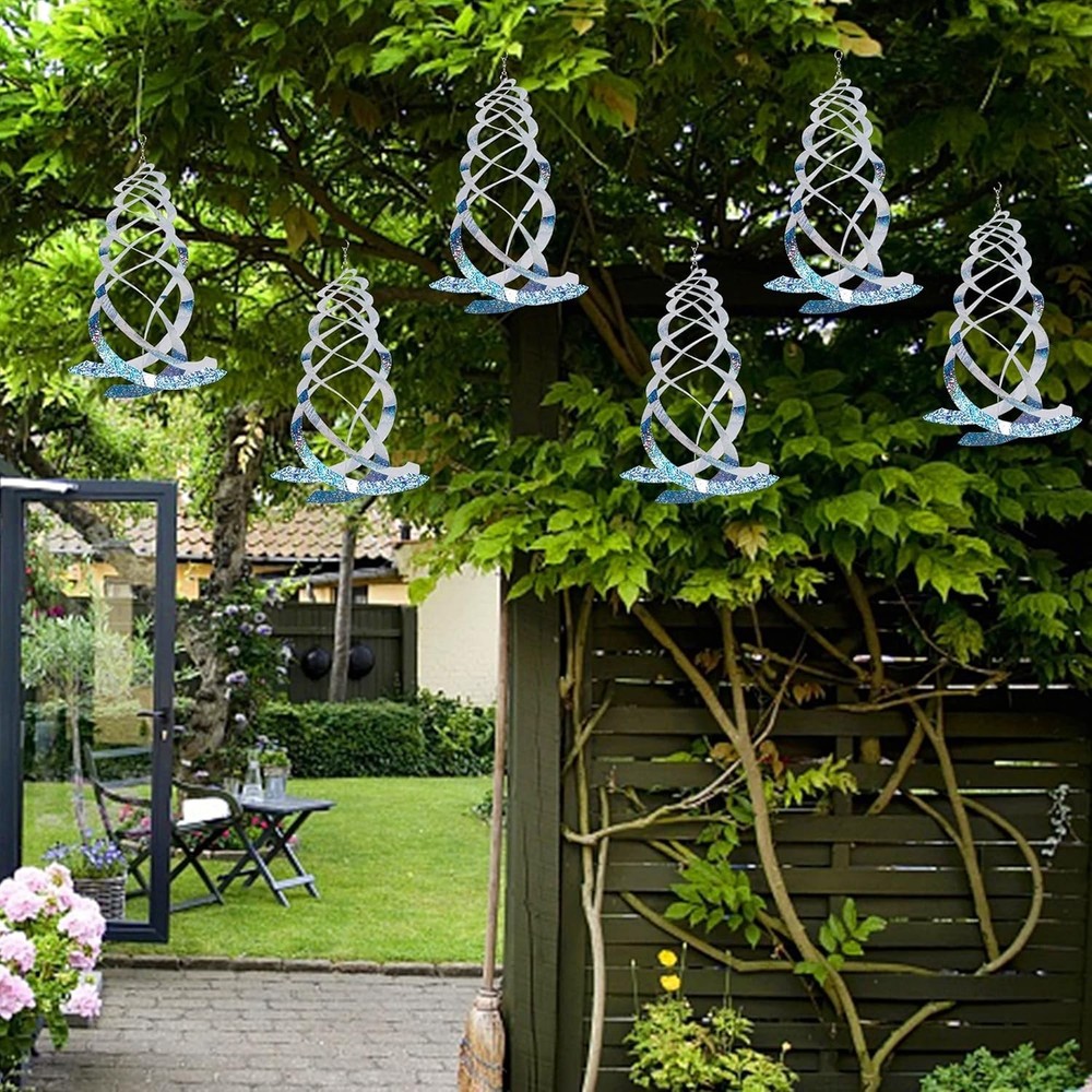 Reflective Mylar Bird Deterrent Spinners, 6 Pack - Protect Your Garden Elegantly