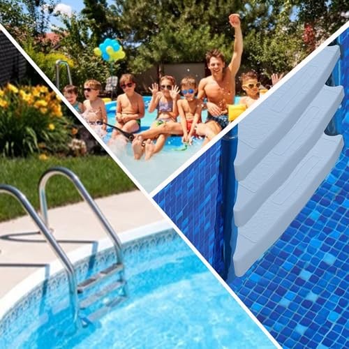 2-Pack Universal Pool Ladder Steps Replacement, 18" Heavy-Duty Molded Plastic