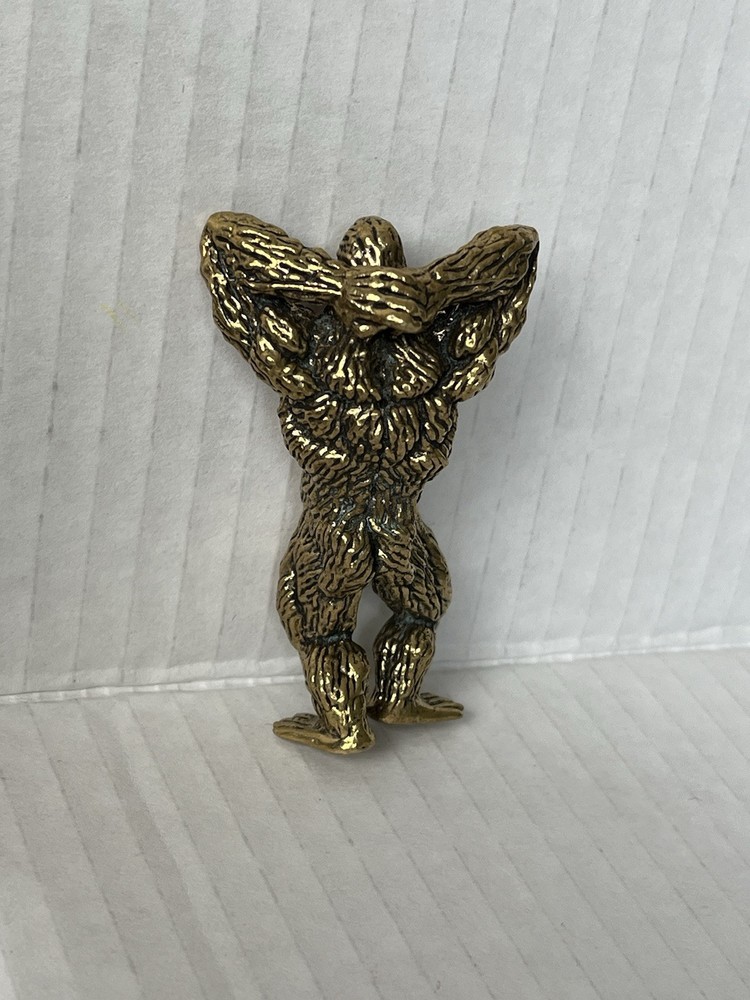 3” Solid Brass Posing Gorilla