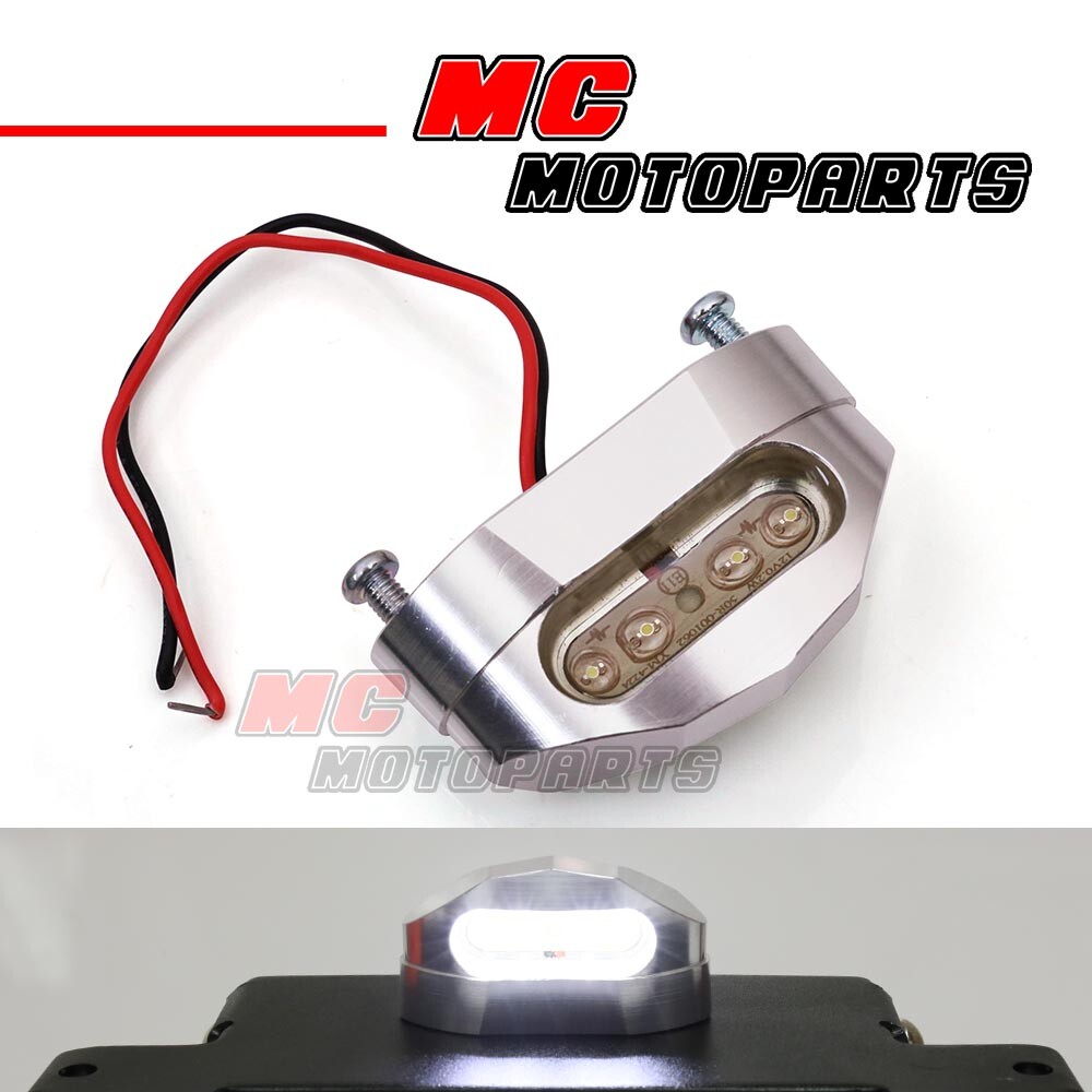 White LED Tail Tidy Small Number Plate Bracket Light