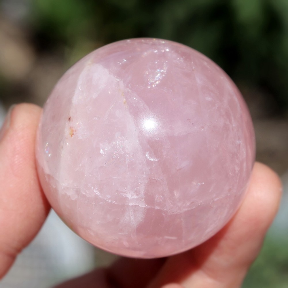 Rose Quartz Sphere, Approximately 41 mm (RQ86)