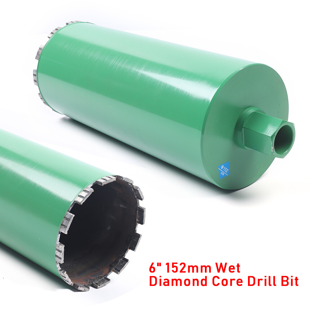 6" Wet Diamond Core Drill Bit for Concrete, Brick & Masonry - 1-1/4” Threads