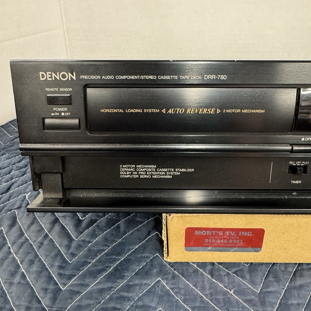 DENON DRR-780 2-HEAD - 2 MOTOR HORIZONTAL LOADING AUTO REVERSE CASSETTE DECK