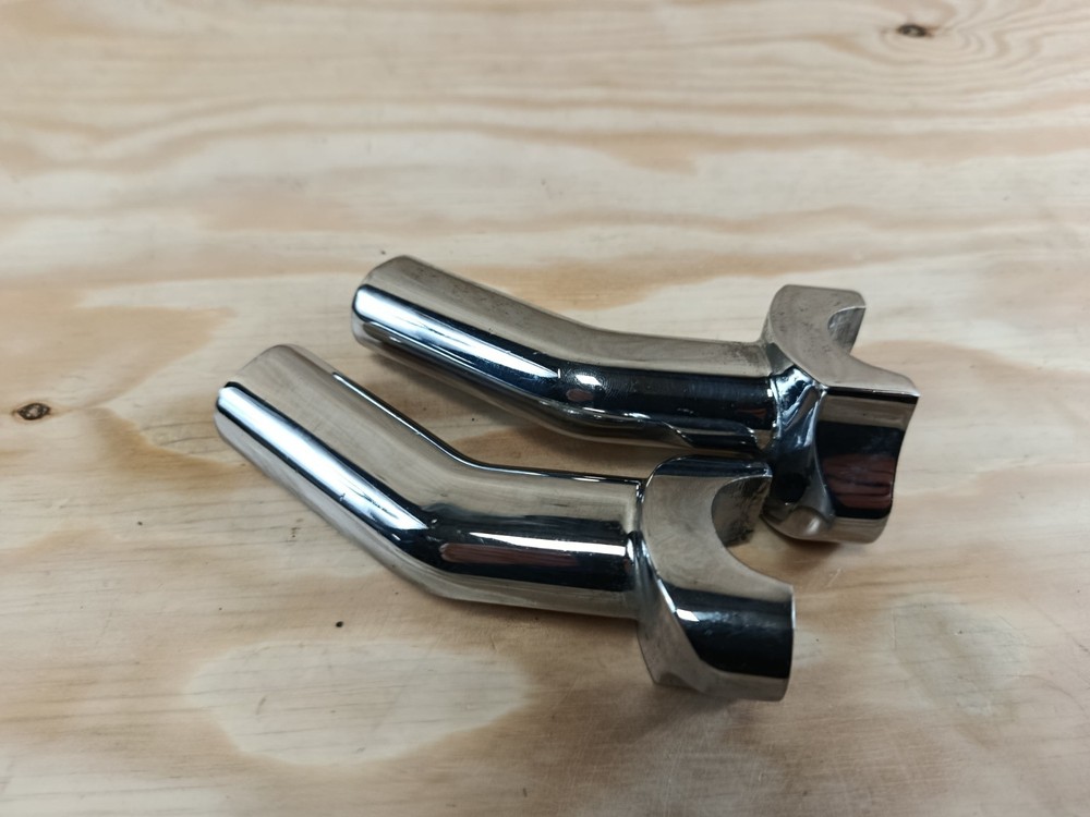 (K) CHROME 4" PULLBACK RISERS FOR 1" HANDLEBARS HARLEY DAVIDSON