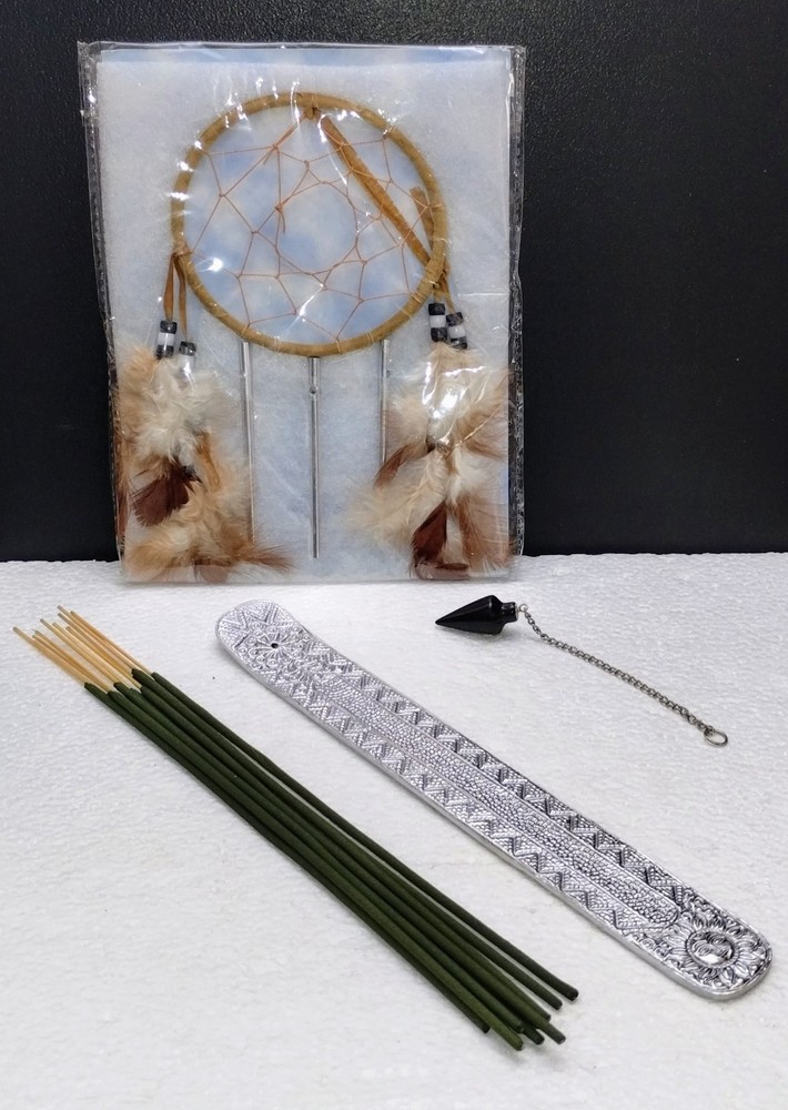Divination Kit. Dreamcatcher, Pendulum, Incense And Burner