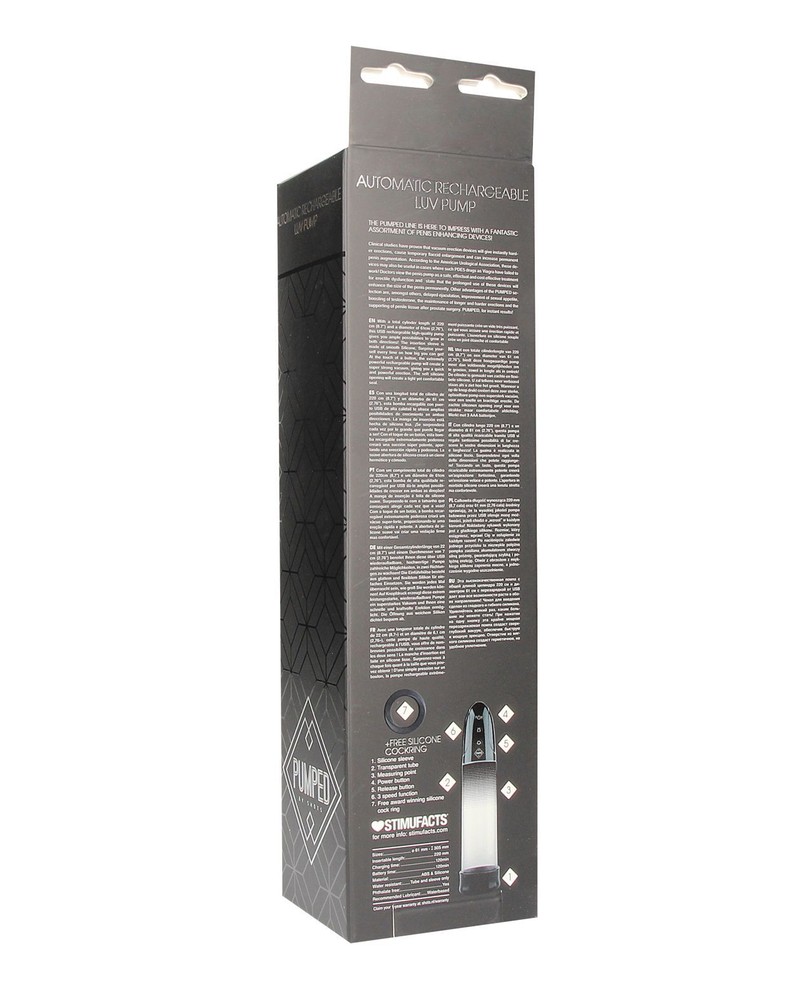 Shots Pumped Automatic Rechargeable Luv Pump Black