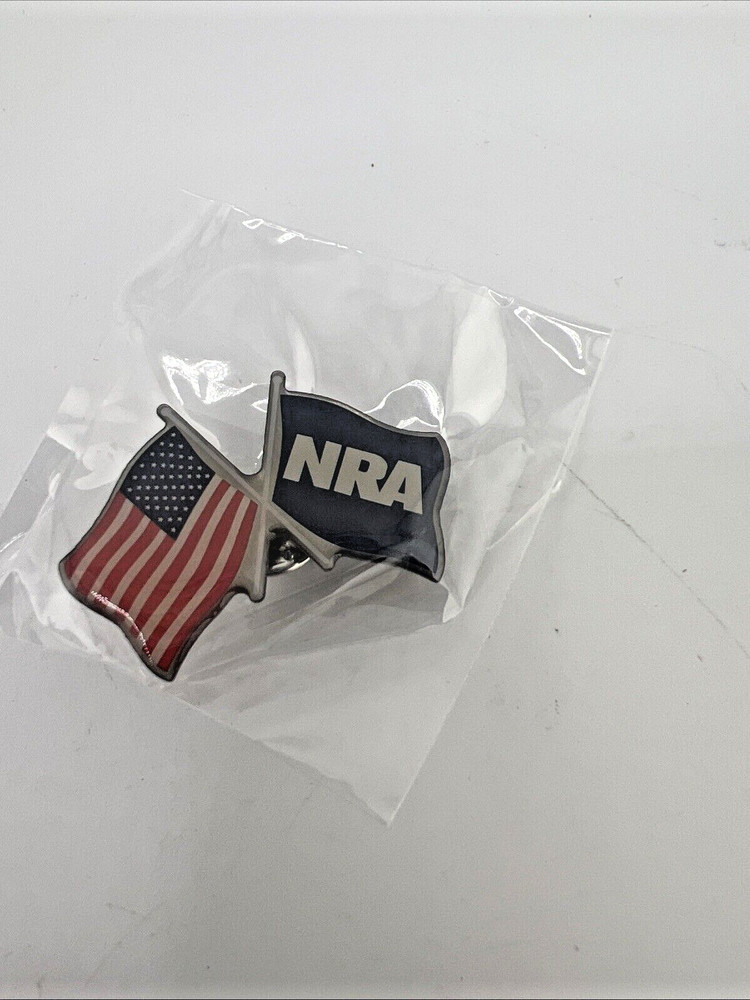 NRA Flag Label Pin New
