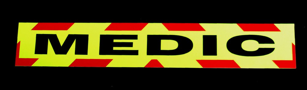 Medic Fluorescent Magnetic Warning Sign